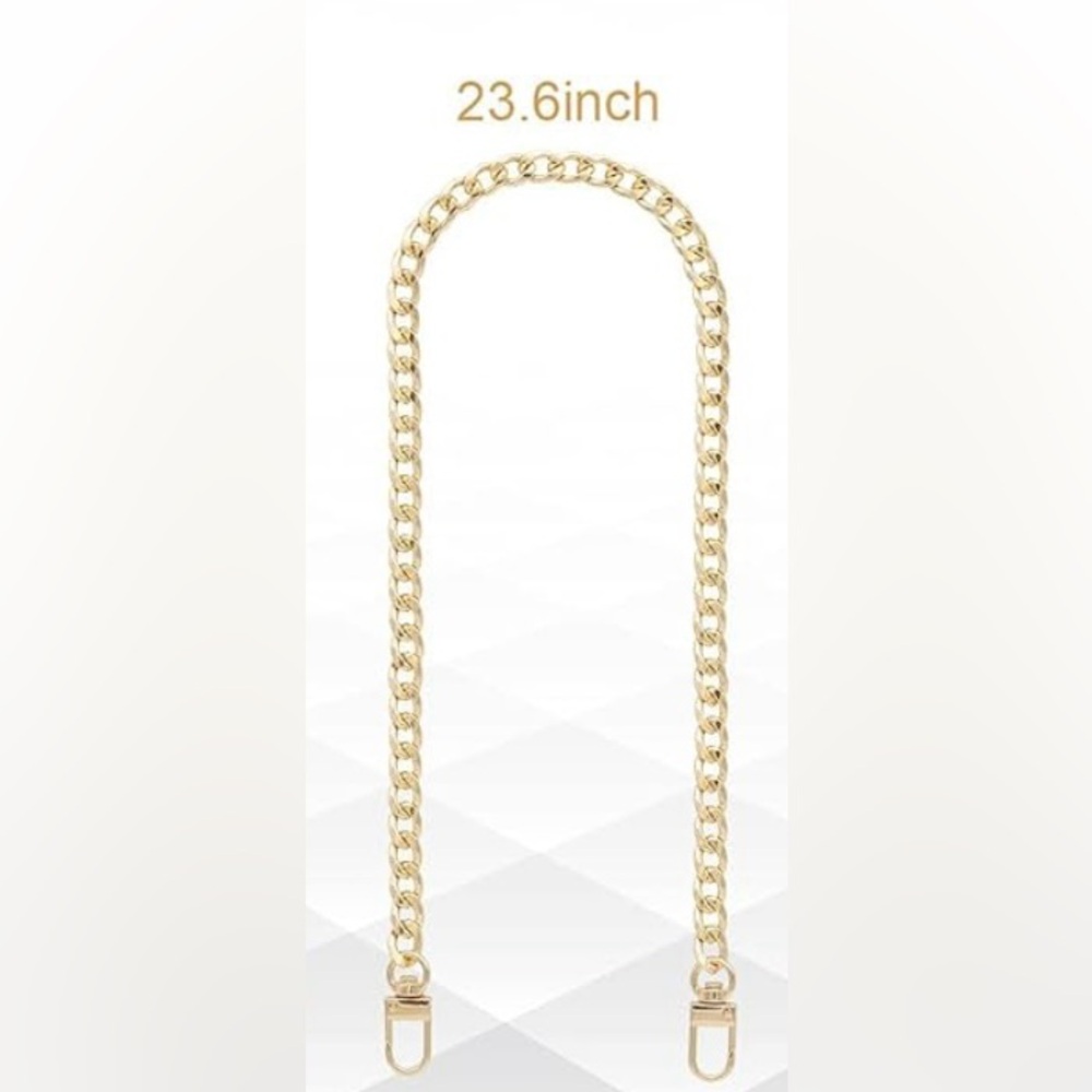 Gold Iron Metal Crossbody Chain for Wallet Purse Handbag Shoulder 23.6